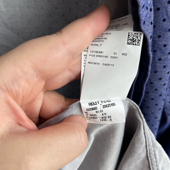 Hugo Boss Ridley Slim Fit Dot Print Mens Dress Shirt XL - Picture 7 of 13